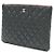 Chanel Classic Black Caviar Gold Classic New Medium Clutch Series - vista 2