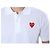 Comme Des Garcons PK-Poloshirt mit rotem Herz-Patch (White) - Ansicht 12
