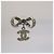 Chanel Orecchini a nastro di cristallo con logo CC dorato Grade - vista 6