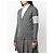 Thom Browne Bar Damen-Cardigan aus Merinowolle Dunkelgrau - Ansicht 3