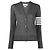 Thom Browne Bar Damen-Cardigan aus Merinowolle Dunkelgrau - Ansicht 7