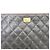 Chanel Clutch Vintage Logo Dorato Grande Nera - vista 4