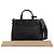 Burberry Banner Leder Tote Bag Medium Schwarz