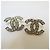 Chanel Orecchini in metallo dorato con logo CC e cristalli - vista 7