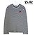 Comme Des Garcons Play Heart Stripe Langarm T-Shirt Schwarz