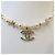 Chanel Choker con pendente perla logo - vista 9