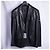Balenciaga Single Breasted Logo Patch Leather Jacket - view 6