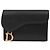 Dior Tarjetero Saddle con solapa para mujer Negro