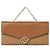 Fendi Diamond Chain Wallet braunes Leder
