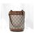 Gucci Borsa a secchiello a tracolla in pelle marrone con morsetto
