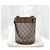 Gucci Borsa a secchiello a tracolla in pelle marrone con morsetto - vista 2