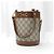 Gucci Borsa a secchiello a tracolla in pelle marrone con morsetto - vista 3