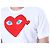 Comme Des Garcons T-Shirt mit Herz-Print Weiß AX - Ansicht 4
