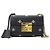 Gucci Borsa a tracolla piccola Black Leather Bi-Star Padlock
