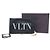 Valentino Clutch in pelle nera con logo VLTN - vista 2