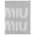 Sciarpa Miu Miu Logo in mohair grigia - vista 6