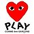 Comme Des Garcons Red Heart Strickcardigan Schwarz - Ansicht 2