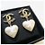 Chanel Orecchini Jenny con logo CC, cuore e perla a goccia - vista 4