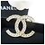 Chanel Spilla in cristallo con logo CC dorato - vista 2