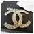 Chanel Spilla in cristallo con logo CC dorato - vista 4