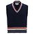 Thom Browne Strickweste mit V-Ausschnitt Navy Wolle Mohair