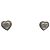 Chanel Orecchini a cuore in cristallo argento