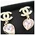 Chanel Orecchini a cuore rosa con perle e strass Heart Gold - vista 2
