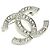 Chanel 2021 Spilla CC Metallo Argentato Strass - vista 2