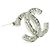 Chanel 2021 Spilla CC Metallo Argentato Strass - vista 3
