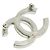 Chanel 2021 Spilla CC Metallo Argentato Strass - vista 4
