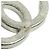 Chanel 2021 Spilla CC Metallo Argentato Strass - vista 5