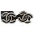 Chanel Orecchini CC Logo Argentati Neri
