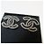 Chanel Orecchini CC Logo Argentati Neri - vista 2