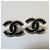 Chanel Orecchini CC Logo Argentati Neri - vista 5