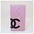 Portefeuille long en cuir rose Chanel - vue 4