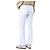 Tory Burch Vaqueros blancos cropped flare con costuras amarillas - vista 17