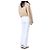 Tory Burch Vaqueros blancos cropped flare con costuras amarillas - vista 19