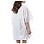 Off White Oversized T-Shirt für Damen mit Mona Lisa Print - Ansicht 15