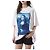 Off White Oversized T-Shirt für Damen mit Mona Lisa Print - Ansicht 3