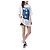 Off White Oversized T-Shirt für Damen mit Mona Lisa Print - Ansicht 9