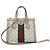 Gucci GG Supreme White Leather GG Supreme Canvas Ophidia Small Top Handle
