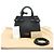 Burberry Borsa Banner Mini in pelle nera e tela House Check - vista 2