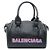Balenciaga Borsa Tote Monday Bowling in pelle nera