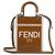 Fendi Mini Sunshine in vitello marrone con hardware dorato
