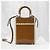 Fendi Mini Sunshine in vitello marrone con hardware dorato - vista 4