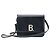 Balenciaga Picca borsa a tracolla in pelle di vitello nera con logo argento