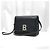 Balenciaga Picca borsa a tracolla in pelle di vitello nera con logo argento - vista 3