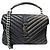 Autre Marque Classic Monogram Medium Satchel gesteppt Schwarz