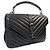 Autre Marque Classic Monogram Medium Satchel gesteppt Schwarz - Ansicht 2