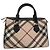 Burberry Borsa Boston Nova Check in vernice